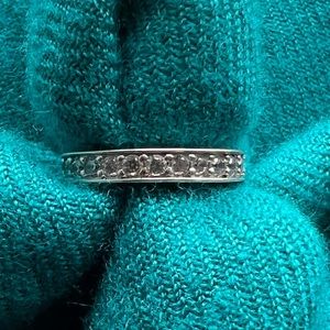 Cubic zirconia half eternity band